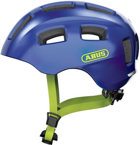 Kask rowerowy ABUS Youn-I 2.0 Niebiesko-zielony dla Dzieci z lampką (rozmiar S)