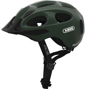Kask rowerowy ABUS Youn-I Ace Metallic Zielony Miejski z lampką (rozmiar M)