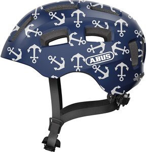 Kask rowerowy ABUS Youn-I 2.0 Anchor Niebieski dla Dzieci z lampką (rozmiar M)