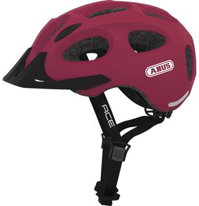 Kask rowerowy ABUS Youn-I Ace Czerwony Miejski z lampką (rozmiar M)