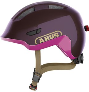 Kask rowerowy ABUS Smiley 3.0 Ace LED Royal Fioletowy dla Dzieci (rozmiar M)