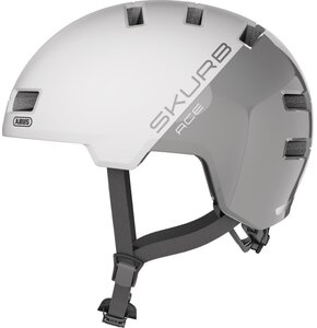 Kask ABUS Skurb ACE Biało-srebrny (rozmiar L)