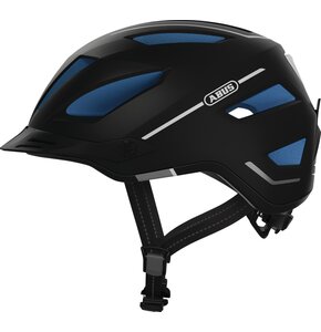 Kask rowerowy ABUS Pedelec 2.0 Motion Czarno-niebieski Miejski z lampką (rozmiar S)