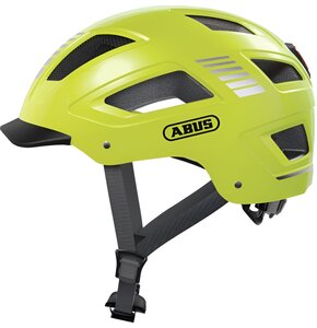 Kask rowerowy ABUS Hyban 2.0 Signal Żółty Miejski z lampką (rozmiar M)