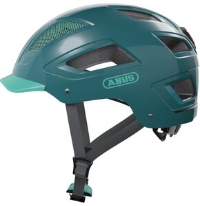 Kask rowerowy ABUS Hyban 2.0 Core Zielony Miejski z lampką (rozmiar L)