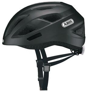 Kask rowerowy ABUS City LED Czarny Szosowy z lampką (rozmiar M)