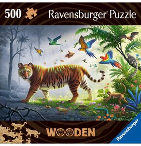 Puzzle RAVENSBURGER Wooden Tygrys 17514 (500 elementów)