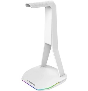 Stojak na słuchawki RAMPAGE Tower T14 RGB Wbudowany HUB USB, Wysokość 257 mm Biały