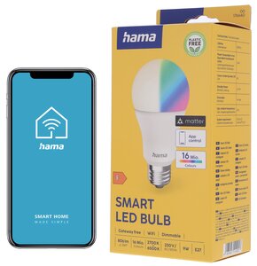 Inteligentna żarówka LED HAMA E27 9W Wi-Fi