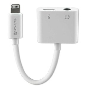 Adapter Lightning - Lightning/Jack 3.5 mm 4SMARTS 468673 Biały