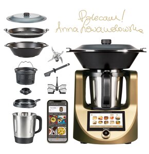 Robot wielofunkcyjny PHILIPIAK COOKOVER C-01 (WiFi) z wbudowaną wagą i funkcją gotowania, dostępem do ponad 2400 darmowych przepisów limitowana linia Anny Lewandowskiej