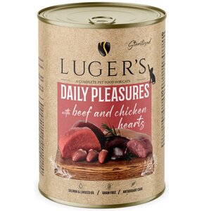 Karma dla kota LUGER'S Daily Pleasures Wołowina i Serca z kurczaka 400 g