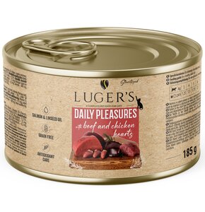 Karma dla kota LUGER'S Daily Pleasures Wołowina i Serca z kurczaka 185 g