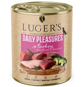 Karma dla psa LUGER'S Daily Pleasures z indykiem, brokułem i ryżem brązowym 800 g