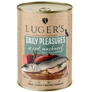 Karma dla psa LUGER'S Daily Pleasures z dorszem, makrelą, pomidorem i ryżem brązowym 400 g