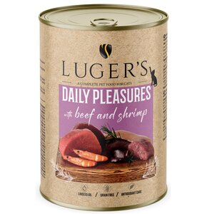 Karma dla kota LUGER'S Daily Pleasures Wołowina z Krewetkami 400 g