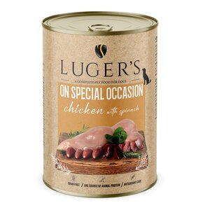 Karma dla psa LUGER'S On Special Occasion Kurczak ze szpinakiem 400 g
