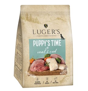 Karma dla psa suszona LUGER'S Puppy's Time Cielęcina z dorszem 3 kg