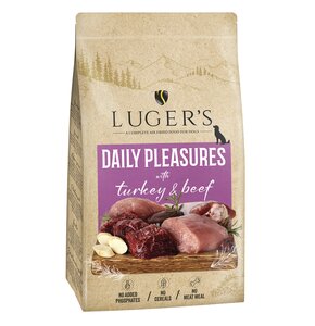 Karma dla psa suszona LUGER'S Daily Pleasures Indyk i Wołowina 9 kg