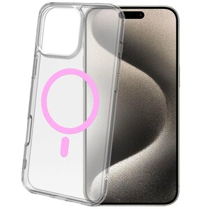 Etui CELLY Gelskinmag do Apple iPhone 16 Pro Przezroczysto-różowy