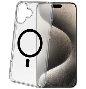 Etui CELLY Gelskinmag do Apple iPhone 16 Plus Przezroczysto-czarny