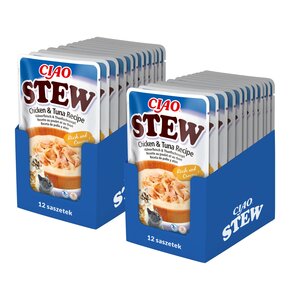 Karma dla kota INABA Ciao Stew Chicken & Tuna 24 x 40 g