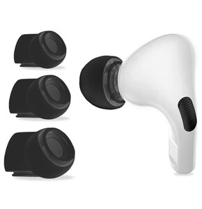Nakładki na słuchawki TECH-PROTECT Ear Tips do Apple Airpods Pro 1/2 Czarny