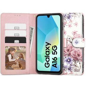 Etui TECH-PROTECT Wallet do Samsung Galaxy A16 4G/5G Kwiaty