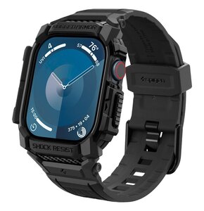 Pasek SPIGEN Rugged Armor Pro do Apple Watch 10 (46 mm) Czarny