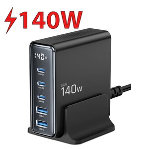 Stacja ładująca TECH-PROTECT 140W GAN QC3.0 Czarny