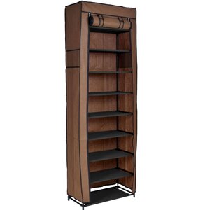 Szafka tekstylna GOCKOWIAK Lea (57 x 29 x 177) Ciemnobrązowy
