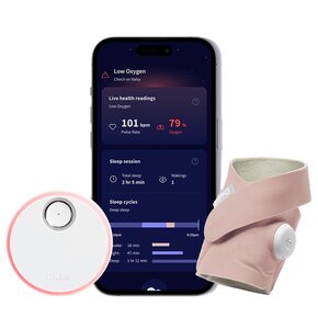 Niania elektroniczna OWLET Dream Sock monitor oddechu Różowy