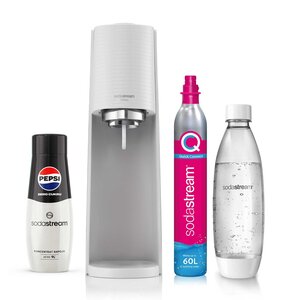 Saturator SODASTREAM Terra + syrop Pepsi Zero Biały