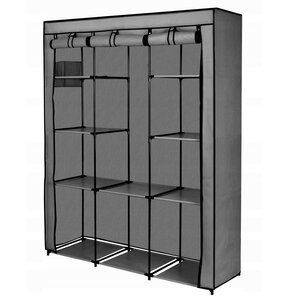Szafa tekstylna GOCKOWIAK Mira Maxi (175 x 135 x 45 cm) Antracyt
