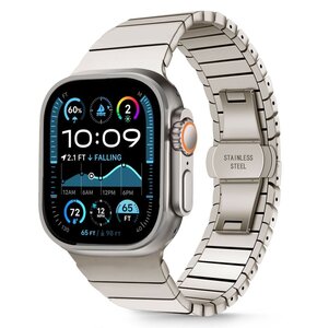 Pasek TECH-PROTECT Linkband do Apple Watch 6/7/8/9/10/SE/Ultra 1/2 (44/45/46/49mm) Tytanowy