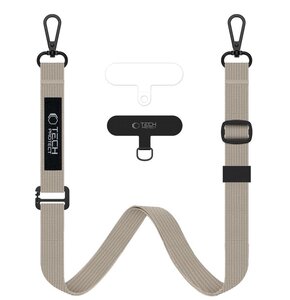 Smycz do telefonu TECH-PROTECT C6S Rope Crossbody Strap Beżowy