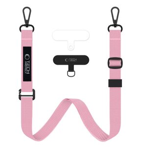 Smycz do telefonu TECH-PROTECT C6S Rope Crossbody Strap Różowy