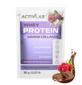 Odżywka białkowa ACTIVLAB Whey Protein Biała czekolada z malinami (30 g)