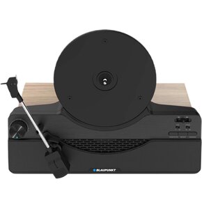 Gramofon pionowy BLAUPUNKT VT100 Czarny,Automatyczny,Napęd paskowy,BT,Wbudowane głośniki,Prędkość odtw.33 1/3,45 obr./min