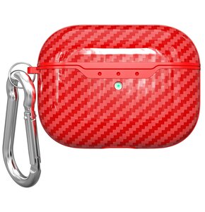 Etui na słuchawki BELINE Carban Cover do APPLE AirPods 4 Czerwony