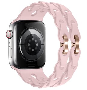 Pasek LUNA A00281 do Apple Watch 3/4/5/6/7/8/9/SE (38/40/41 mm) Różowy