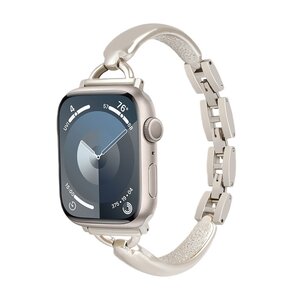 Pasek LUNA A00302 do Apple Watch 3/4/5/6/7/8/SE (38/40/41mm) Srebrny