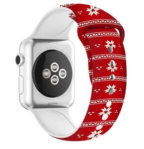 Pasek LUNA A00298 do Apple Watch 3/4/5/6/7/8/SE (38/40/41mm) Czerwony