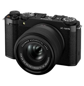 Aparat bezlusterkowy FUJIFILM X-M5 Czarny + Obiektyw XC 15-45mm f/3.5-5.6 OIS PZ, 26.1Mpix, 6.2K/30kl, 425 punktowy AF