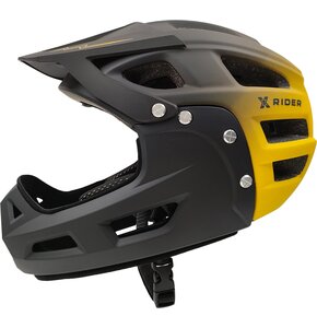 Kask XRIDER XR00FH01 Czarno-żółty Full Face MTB z odkręcaną szczęką (rozmiar L)