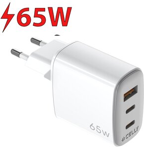 Ładowarka sieciowa CELLY GaN 65W Biały