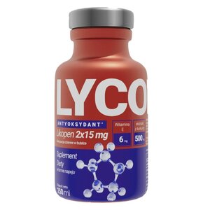 Napój LYCOPEN Antyoxidant Drink Witamina E + Kurkuma (15 x 250 ml)