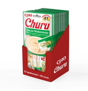 Przysmak dla kota INABA Ciao Churu Tuńczyk z kurczakiem 48 x 14 g