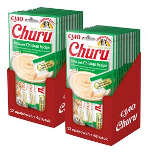 Przysmak dla kota INABA Ciao Churu Tuńczyk z kurczakiem 96 x 14 g
