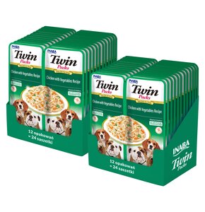 Karma dla psa INABA Twin Chicken Vegetables 48 x 40 g